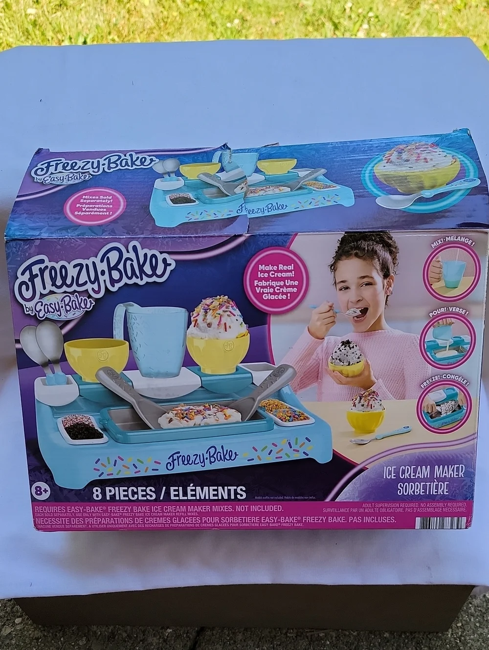 Freezy-Bake Kids Ice Cream Maker Playset - Blue & Yellow